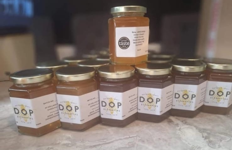 DOP Beekeeping raw honey jars